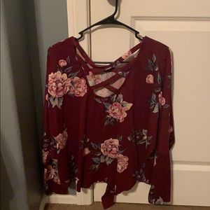 Long sleeve shirt with flowers